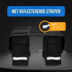 Strex Dubbele Fietstassen Waterdicht – Fietstas 40 Liter – Zwart - Met Reflectoren - Elektrische Fiets -BASIL Verkoop 1200x1189 13