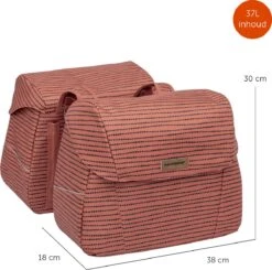New Looxs Joli Double Nomi Double Fietstas - 37 Liter - Rood -BASIL Verkoop 1200x1190