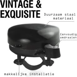 Fietsbel Zwart 5.5 Cm Stalen Fietsbel - Universele Fietsbel Zwart Hoorbare Klank. -BASIL Verkoop 1200x1190 7