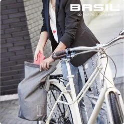 Basil City Fietsshopper - Enkele Fietstas - Grijs - 16 Liter -BASIL Verkoop 1200x1193