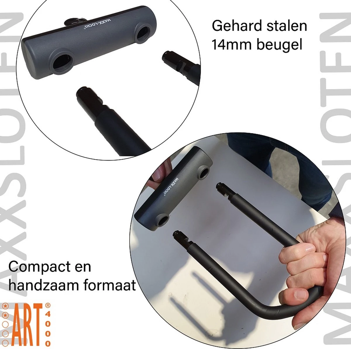 Maxx-Locks Huntly Beugelslot - Fietsslot ART 2 - 20cm - Zwart 4 Maxx-Locks Huntly Beugelslot - Fietsslot ART 2 - 20cm - Zwart - Afbeelding 4