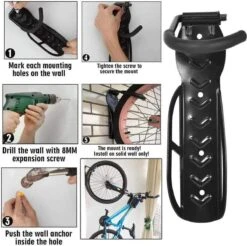 QualityB4Quantity Fietshaak 30kg Draagbaar- Muurhaak - Ophangbeugel - INCLUSIEF Montage Materiaal -BASIL Verkoop 1200x1195 12