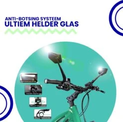 Beyond Gold - Fietsspiegel - Links - Reflectie Strip - E Step - Elektrische Fiets - Mountain Bike - Incl Grote Kijkhoek - Achteruitkijkspiegel - 360º Verstelbaar - Multifunctioneel - Incl Inbussleutel - Fiets Spiegel -BASIL Verkoop 1200x1195 14