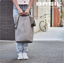 Basil City Fietsshopper - Enkele Fietstas - Grijs - 16 Liter -BASIL Verkoop 1200x1195 4