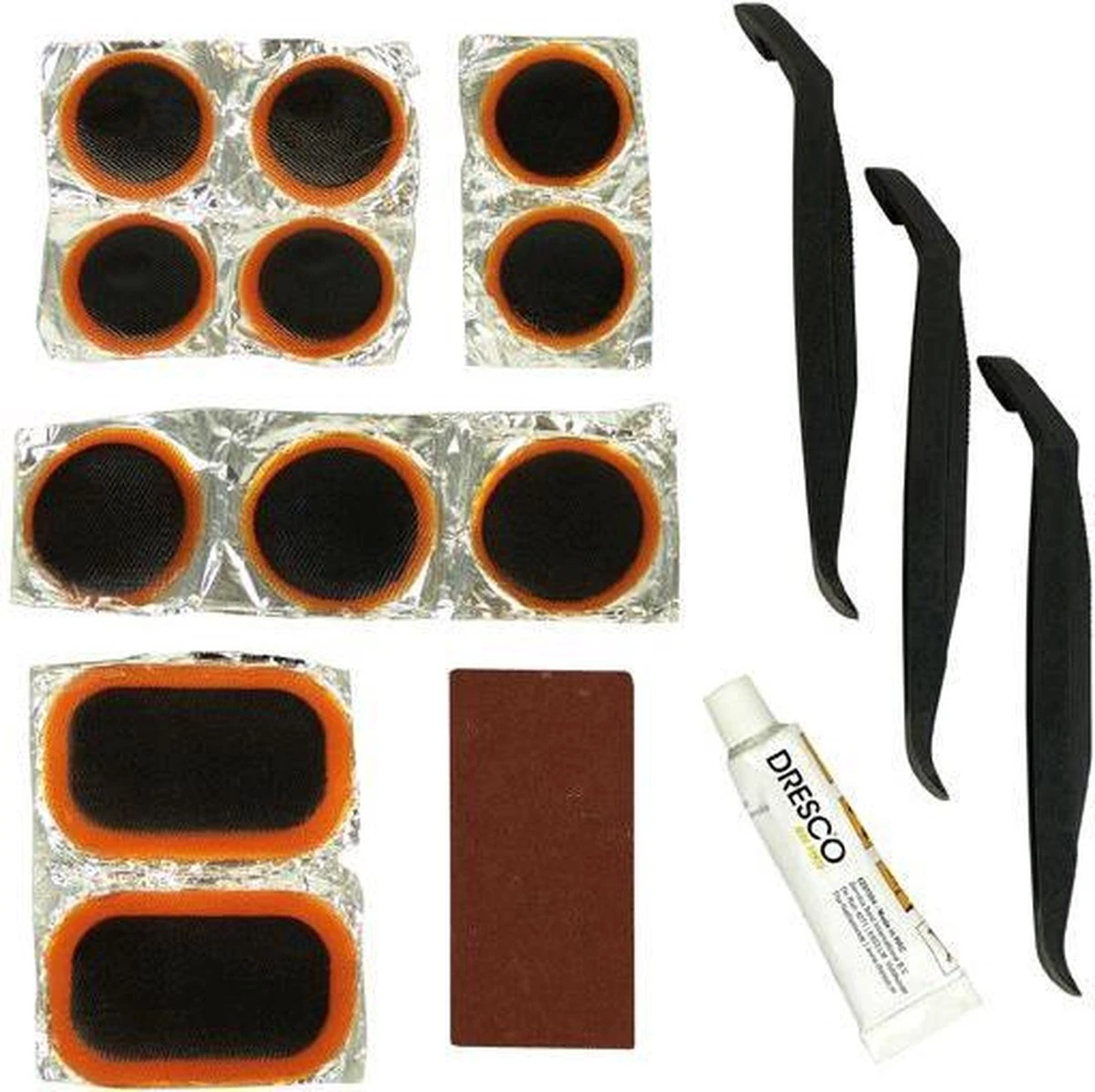 Dresco Fietsbandenreparatieset - Reparatieset Fiets - 17-delig - Wit 3 Dresco Fietsbandenreparatieset - Reparatieset Fiets - 17-delig - Wit - Afbeelding 3