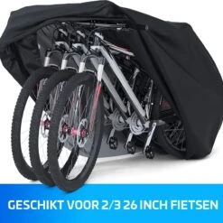 Nince Fietshoes Universeel Voor Alle Fietsen - Waterdicht 210D Oxford - Fiets Hoes Voor 2 Fietsen - Incl. Opbergzak - Zwart -BASIL Verkoop 1200x1199 10