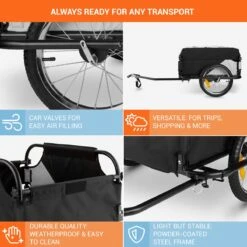 Mountee Rijwielaanhanger Trekker 130l 60kg Stalen Buis 9 Mountee Rijwielaanhanger Trekker 130l 60kg Stalen Buis -BASIL Verkoop 1200x1199 14