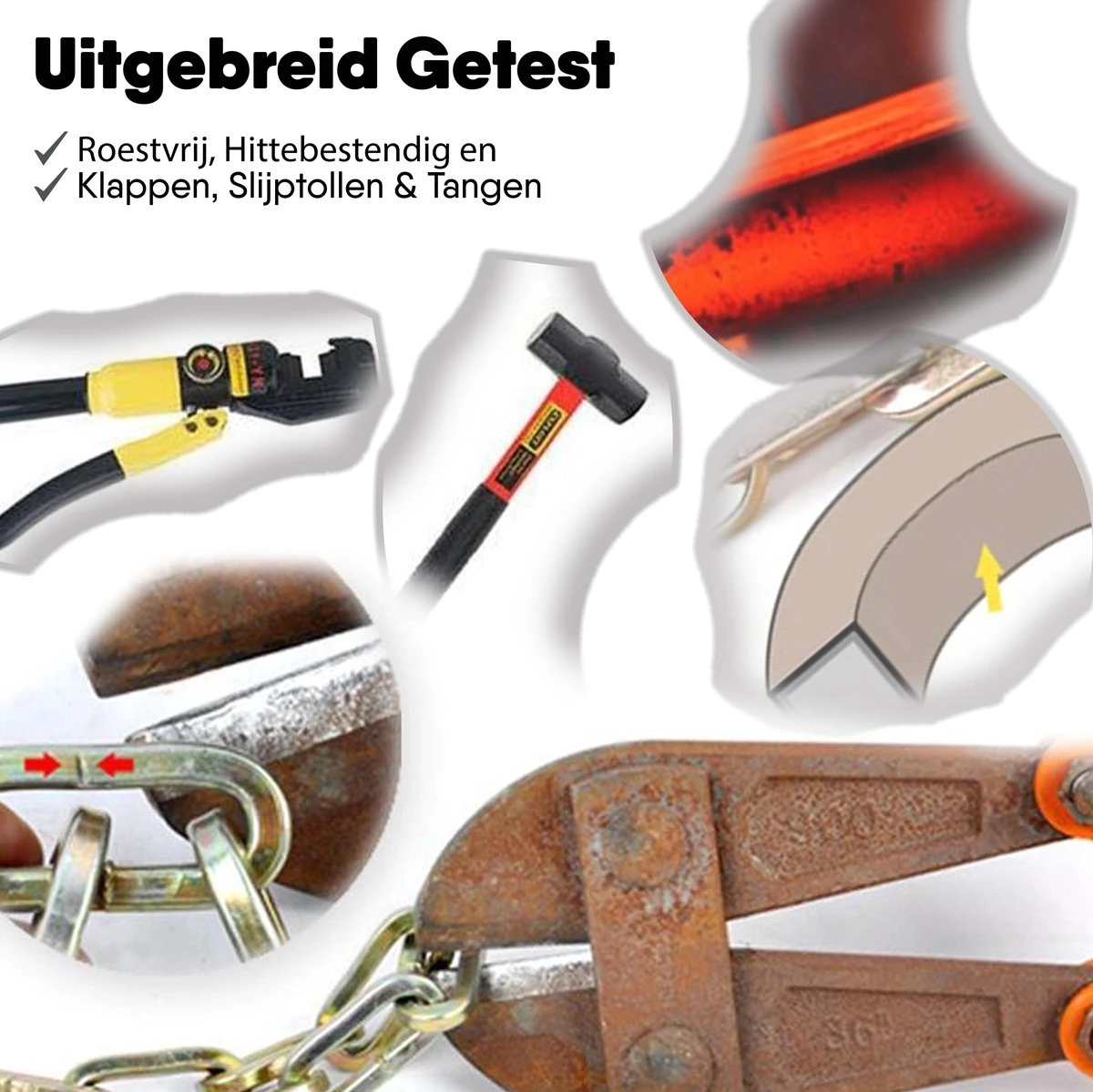 LLOCX Kettingslot Van 1 Meter + 2 Sleutels - 5mm Roestvrij Staal - 900gr. Aluminium - Krasvrij En Scheurvrij - Zwarte Sleeve - Sluiting Met Anti-Stofklep 7 LLOCX Kettingslot Van 1 Meter + 2 Sleutels - 5mm Roestvrij Staal - 900gr. Aluminium - Krasvrij En Scheurvrij - Zwarte Sleeve - Sluiting Met Anti-Stofklep - Afbeelding 7