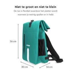 Dyken Fietstas Enkele - Waterdicht - Fietsrugzak - Schoudertas - 25L - Turquoise -BASIL Verkoop 1200x1200 104
