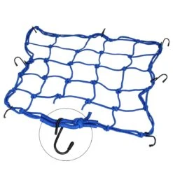 Merkloos Premium Bagagenet Met 8 Haken – 40x40cm – 90x90 Uitgerekt – Blauw | Spin, Motorfiets, Scooter En Fiets -BASIL Verkoop 1200x1200 1071