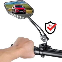 NueNext Fietsspiegel Ebike 2 Stuks – Achteruitkijk Spiegel Op Stuur – Multi-verstelbaar – 360 Rotatie - Speed-pedelec