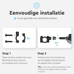 Dyken Fietsspiegel Links - Achteruitkijkspiegel Op Stuur - Fietsspiegel Ebike - Fiets Spiegel -BASIL Verkoop 1200x1200 1165