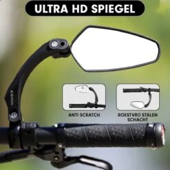 Esioh® Verstelbare Fietsspiegel Rechts Ebike Op Stuur - Achteruitkijkspiegel Fiets – Zijspiegel Fiets 360 ° Draaibaar - Zwart -BASIL Verkoop 1200x1200 1184