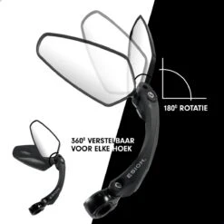 Esioh® Verstelbare Fietsspiegel Rechts Ebike Op Stuur - Achteruitkijkspiegel Fiets – Zijspiegel Fiets 360 ° Draaibaar - Zwart -BASIL Verkoop 1200x1200 1186