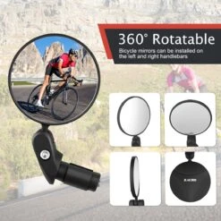 Zacro 2 Pack Fietsspiegel Ebike- Fietsbel- Veiligheidsspiegel- 360° Verstelbare En Draaibare Fietsspiegel– Universeel- Zwart -BASIL Verkoop 1200x1200 1189