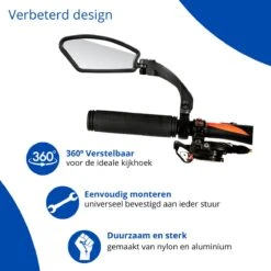 Fietsspiegel - Fietsspiegel Ebike - Links - Achteruitkijkspiegel - Fietsspiegel Op Stuur - Fiets Spiegel - Verstelbaar - Zwart - Stuurbevestiging - EJC Products 10 Fietsspiegel - Fietsspiegel Ebike - Links - Achteruitkijkspiegel - Fietsspiegel Op Stuur - Fiets Spiegel - Verstelbaar - Zwart - Stuurbevestiging - EJC Products -BASIL Verkoop 1200x1200 1195