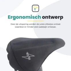 Voltano Luxe Gel Zadelhoes Fiets – Zwart – Met Uitsparing – Brede Fietszadels - 100% Waterdicht - Universele Zadeldek -BASIL Verkoop 1200x1200 1383
