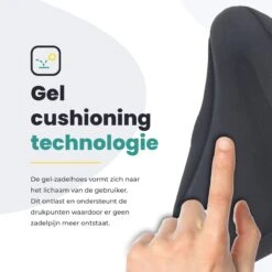 Voltano Luxe Gel Zadelhoes Fiets – Zwart – Met Uitsparing – Brede Fietszadels - 100% Waterdicht - Universele Zadeldek -BASIL Verkoop 1200x1200 1389