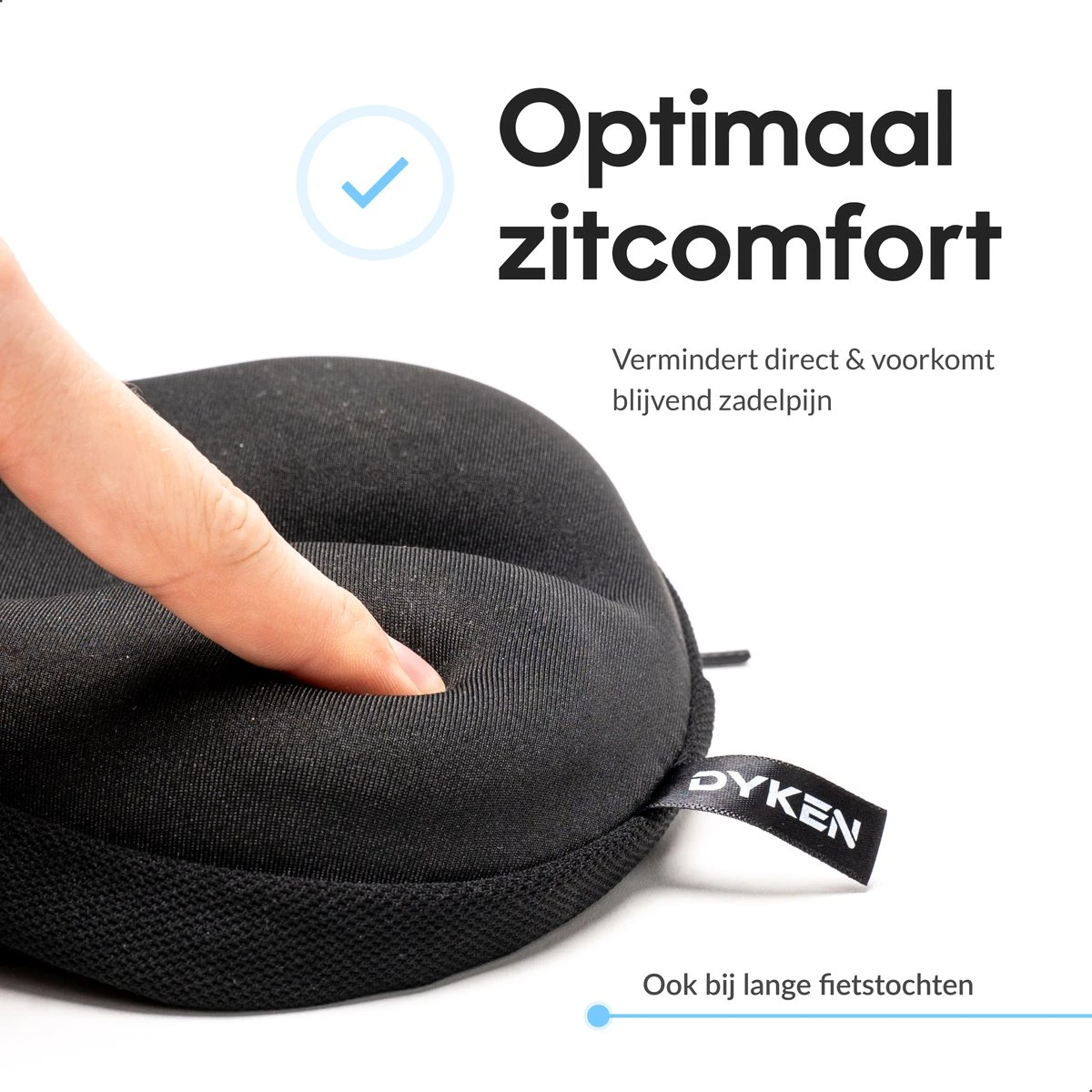 Dyken Zadelhoes Fiets Gel - Zadeldek - Universele Fietszadelhoes - Brede Zadels - Zwart 3 Dyken Zadelhoes Fiets Gel - Zadeldek - Universele Fietszadelhoes - Brede Zadels - Zwart - Afbeelding 3