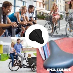 Smilegoods® Gel Zadelhoes Fiets 3D - Zadeldek - Zadelhoes Waterdicht - Zadeldek Fiets - Universeel Brede Zadels - Veiligheidsreflector Voor In Het Donker -BASIL Verkoop 1200x1200 1414
