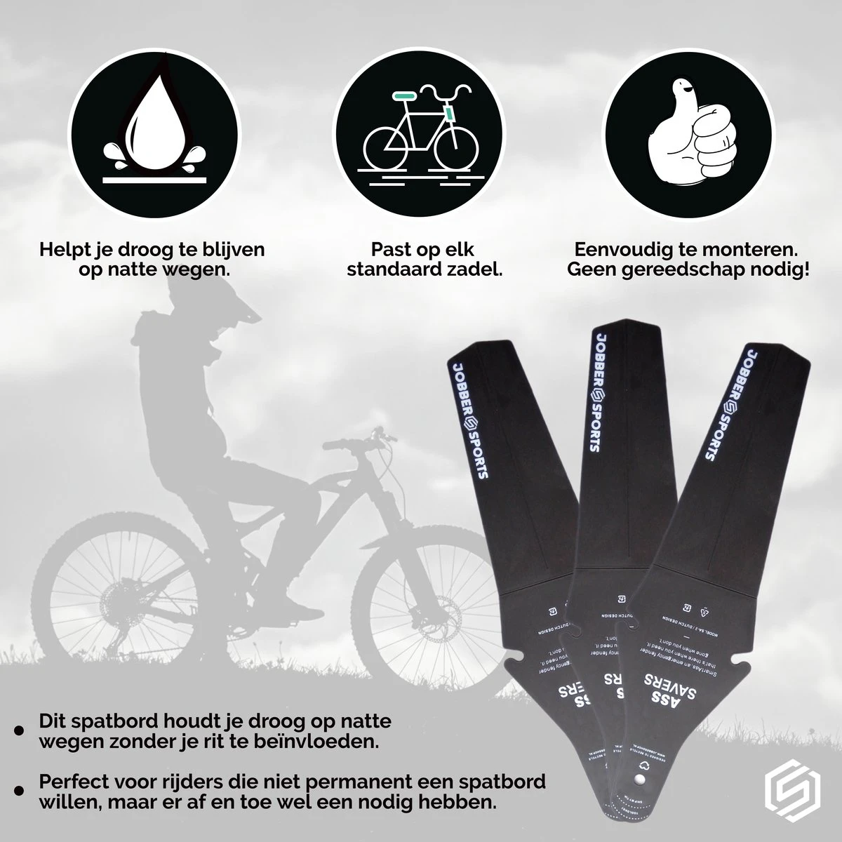 San Marco Jobber Sports - Spatbord Mountainbike - Ass Saver - 3x Achterspatbord 4 San Marco Jobber Sports - Spatbord Mountainbike - Ass Saver - 3x Achterspatbord - Afbeelding 4