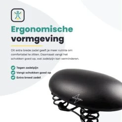Voltano Rokzadel / Fietszadel – Rok – Zwart - Foam Vulling - Ademend En Comfortabel Materiaal -BASIL Verkoop 1200x1200 1503