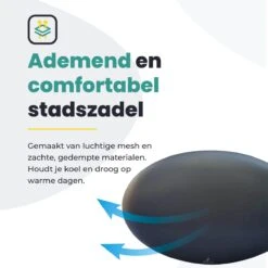 Voltano Rokzadel / Fietszadel – Rok – Zwart - Foam Vulling - Ademend En Comfortabel Materiaal -BASIL Verkoop 1200x1200 1508