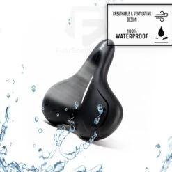 Voltano City / Tour Fietszadel - Comfortabel Gel Zadel - Met Uitsparing - Unisex - Zwart - Elastomeren Vering Voor Extra Comfort -BASIL Verkoop 1200x1200 1517