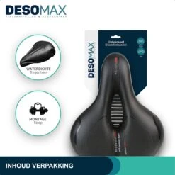 Deso All In One Fietszadel - Comfortabel Gel Zadel - Unisex - Zadelvering – Ergonomisch Design - Zwart -BASIL Verkoop 1200x1200 1527