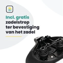 Voltano City XXXL Fietszadel – Unisex Extra Breed Fietszadel – Tegen Zadelpijn – 100% Waterdicht – Incl. Gratis Zadelstrop - Zwart -BASIL Verkoop 1200x1200 1533