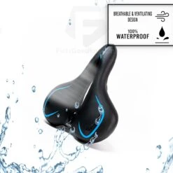 Voltano City / Tour Fietszadel - Comfortabel Gel Zadel - Met Uitsparing - Unisex - Zwart / Blauw - Elastomeren Vering Voor Extra Comfort -BASIL Verkoop 1200x1200 1575