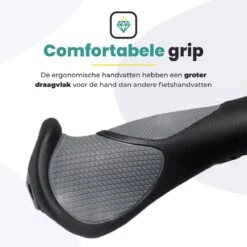 Voltano Ergonomisch Gevormde Fiets Handvatten - Handvat Eenvoudig En Stevig Vastzetten Met Imbus - Inclusief Bevestigingsmateriaal - Anti Plak Coating - Verhoogde Grip Fietshandvatten -BASIL Verkoop 1200x1200 1611