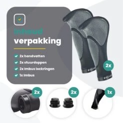 Voltano Ergonomisch Gevormde Fiets Handvatten - Handvat Eenvoudig En Stevig Vastzetten Met Imbus - Inclusief Bevestigingsmateriaal - Anti Plak Coating - Verhoogde Grip Fietshandvatten -BASIL Verkoop 1200x1200 1614
