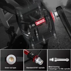 Zacro Mountainbike Pedalen - Aluminium Antislip Duurzame Fietspedalen - Ultrasterk Kleurrijk - CNC Gefreesd 3 Lager Anodiserende Fietspedalen - Voor BMX/MTB Racefiets 9/16" -BASIL Verkoop 1200x1200 1634