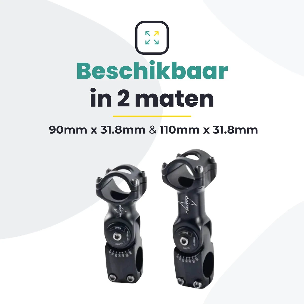 Voltano A-Head Verstelbare Stuurpen Voorbouw – 1-1/8” 28,6 / 110 Mm / 31,8 Mm – Zwart - º60 Graden Verstelbaar - Stuur Verhoger - Stuur Verlenger 8 Voltano A-Head Verstelbare Stuurpen Voorbouw – 1-1/8” 28,6 / 110 Mm / 31,8 Mm – Zwart - º60 Graden Verstelbaar - Stuur Verhoger - Stuur Verlenger - Afbeelding 8