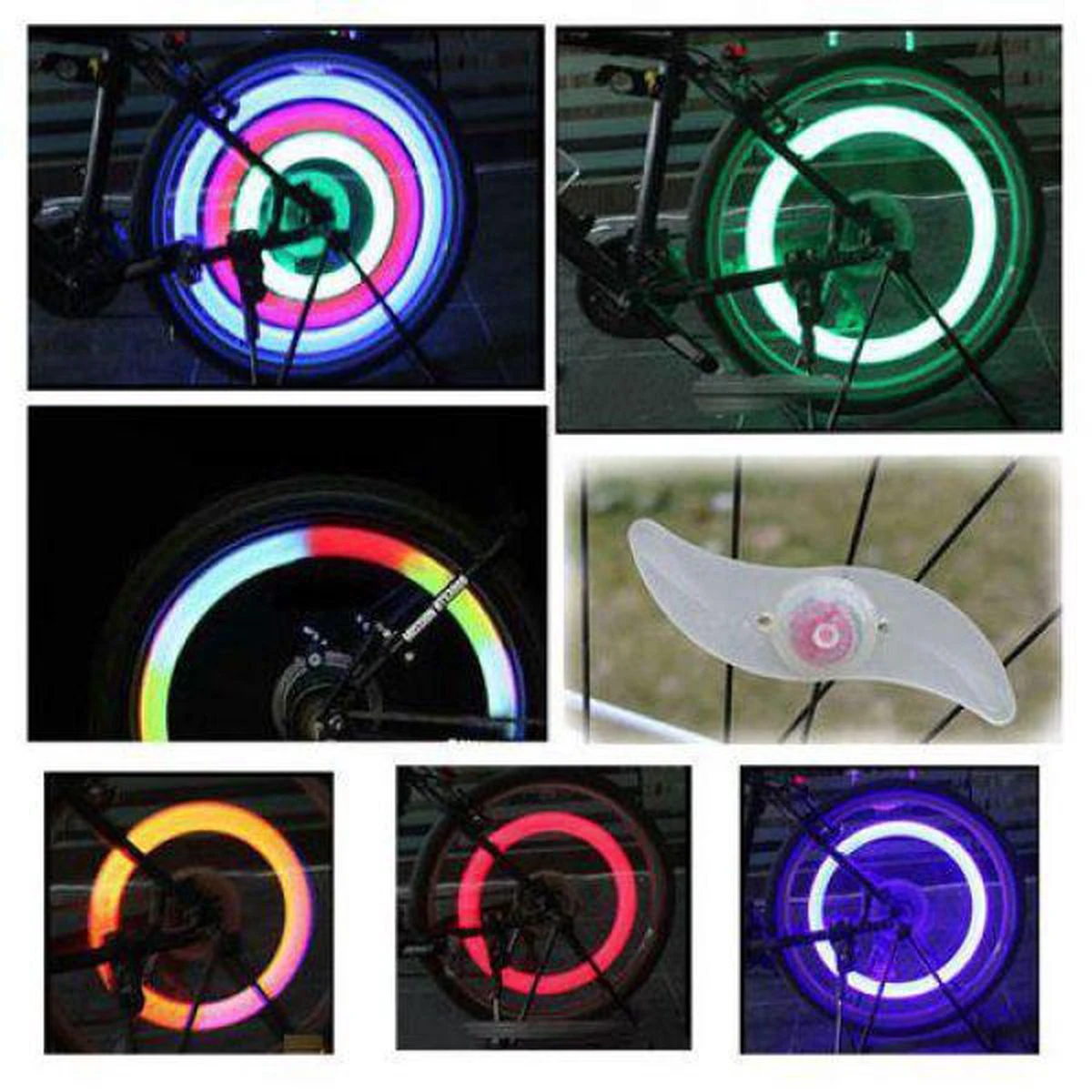 Spaakverlichting Fiets Met Multicolor Met 3 Standen 2 Stuks – 13x4cm - Lampjes Voor Fietswiel - Kinderfiets 3 Spaakverlichting Fiets Met Multicolor Met 3 Standen 2 Stuks – 13x4cm - Lampjes Voor Fietswiel - Kinderfiets - Afbeelding 3