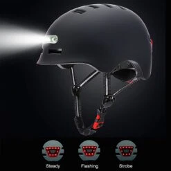 Fiets Helm - Scooter Helm - Snorscooter Helm - Snorfiets Helm - Elektrische Fiets Helm - Inclusief LED Verlichting - Maat L (hoofdomtrek 58-61cm) -BASIL Verkoop 1200x1200 1894