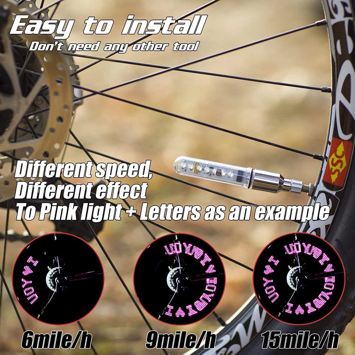 BOTC Fiets Ventiel LED Lampjes - Fietswielverlichting - Ventielbevestiging - Blauw - 1 Stuks - Incl. Batterijen 5 BOTC Fiets Ventiel LED Lampjes - Fietswielverlichting - Ventielbevestiging - Blauw - 1 Stuks - Incl. Batterijen - Afbeelding 5