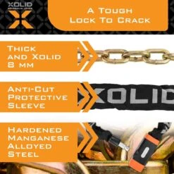 Xolid Kettingslot Fiets - Grijs Fietsslot Ketting - Slot 90CM -BASIL Verkoop 1200x1200 191