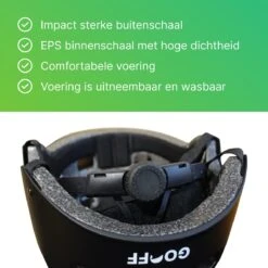 GOOFF® Skate Snorscooter Helm | Brede Pasvorm | 14x Ventilatie | Matzwart | Lichtgewicht (L) -BASIL Verkoop 1200x1200 1942