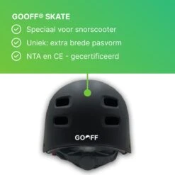 GOOFF® Skate Snorscooter Helm | Brede Pasvorm | 14x Ventilatie | Matzwart | Lichtgewicht (L) -BASIL Verkoop 1200x1200 1949