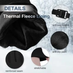 Plugstore - Fietshandschoenen Outdoor Thermisch Waterdicht Antislip Grip Lichtgewicht Touchscreen Winddicht Winter Warme Liner Handschoen Voor Mannen & Vrouwen Voor Rijden Lopen Hardlopen Skiën Werk Jacht Klimmen (zwart) -BASIL Verkoop 1200x1200 1961