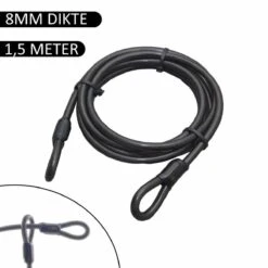 Merkloos Stahlex Staalkabel 1.5 Meter X 8 Mm Met Lussen Geplastificeerd -BASIL Verkoop 1200x1200 200