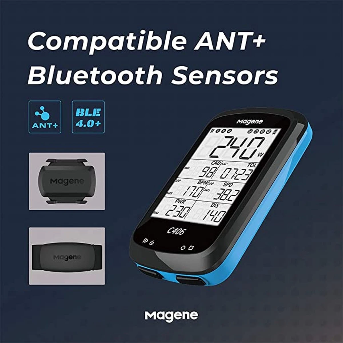 Magene C406 GPS Fietscomputer - Bluetooth - ANT+ - Inclusief Stuurhouder En Beschermhoes - Oranje 8 Magene C406 GPS Fietscomputer - Bluetooth - ANT+ - Inclusief Stuurhouder En Beschermhoes - Oranje - Afbeelding 8