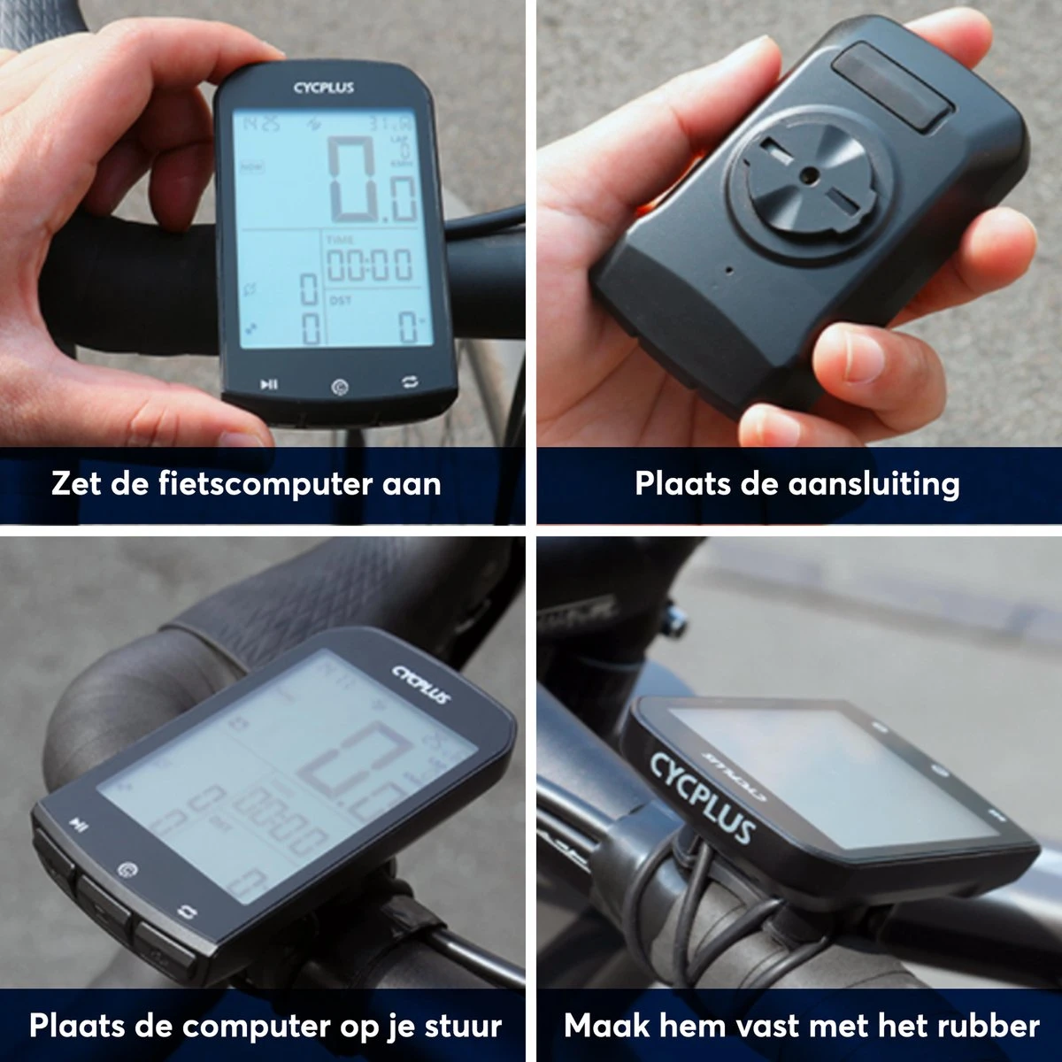 Cycplus® Draadloze & Waterbestendige Fietscomputer - Datavisualisatie D.m.v Bluetooth - Fiets GPS - Extra Groot Scherm - Zwart 6 Cycplus® Draadloze & Waterbestendige Fietscomputer - Datavisualisatie D.m.v Bluetooth - Fiets GPS - Extra Groot Scherm - Zwart - Afbeelding 6