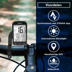 Cycplus® Draadloze & Waterbestendige Fietscomputer - Datavisualisatie D.m.v Bluetooth - Fiets GPS - Extra Groot Scherm - Zwart 19 Cycplus® Draadloze & Waterbestendige Fietscomputer - Datavisualisatie D.m.v Bluetooth - Fiets GPS - Extra Groot Scherm - Zwart -BASIL Verkoop 1200x1200 2035