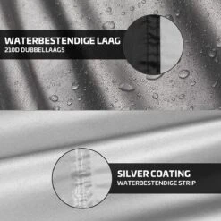 Nince Fietshoes Universeel Voor Alle Fietsen - Waterdicht 210D Oxford - Fiets Hoes Voor 2 Fietsen - Incl. Opbergzak - Zilver -BASIL Verkoop 1200x1200 22