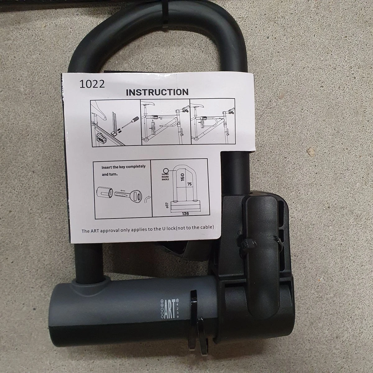 Maxx-Locks Huntly Beugelslot - Fietsslot ART 2 - 20cm - Zwart 3 Maxx-Locks Huntly Beugelslot - Fietsslot ART 2 - 20cm - Zwart - Afbeelding 3