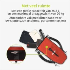 ACROPAQ Fietstas - Enkele, 25L, Waterdicht, Dragen Als Handtas En Schoudertas, Met Reflectoren - Ook Voor Elektrische Fietsen - Oranje -BASIL Verkoop 1200x1200 30