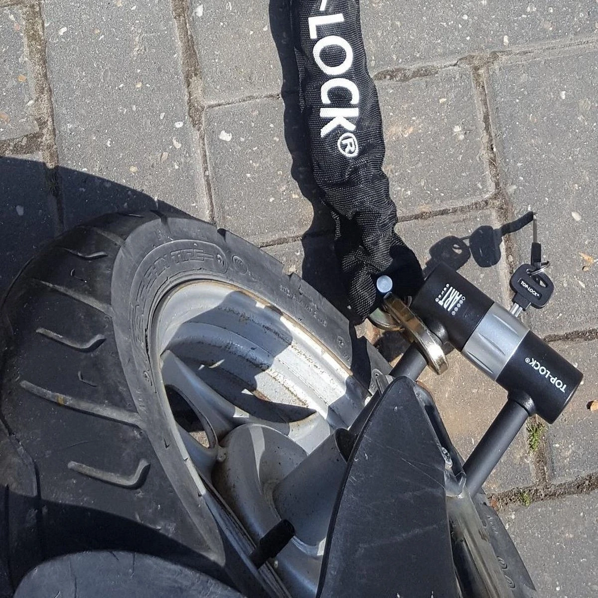 Top Lock Scooterslot / Motorslot ART4 170cm Kettingslot Met Loop 3 Top Lock Scooterslot / Motorslot ART4 170cm Kettingslot Met Loop - Afbeelding 3